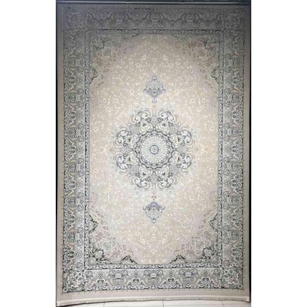 Turkish rug Iranian lux 8024H sky blue color size 150*220
