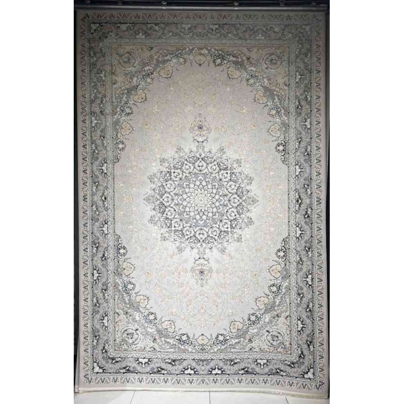 Turkish rug Iranian lux 9054H sky blue color size 100*200