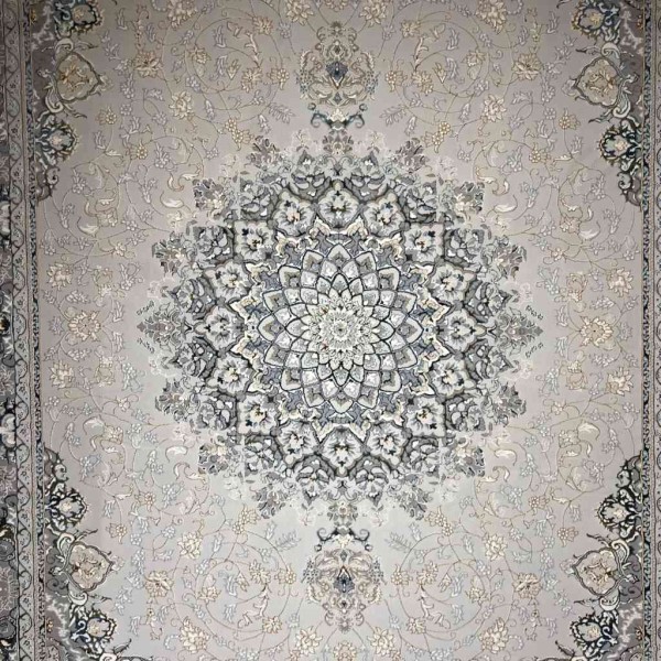 Turkish rug Iranian lux 9054H sky blue color size 300*400