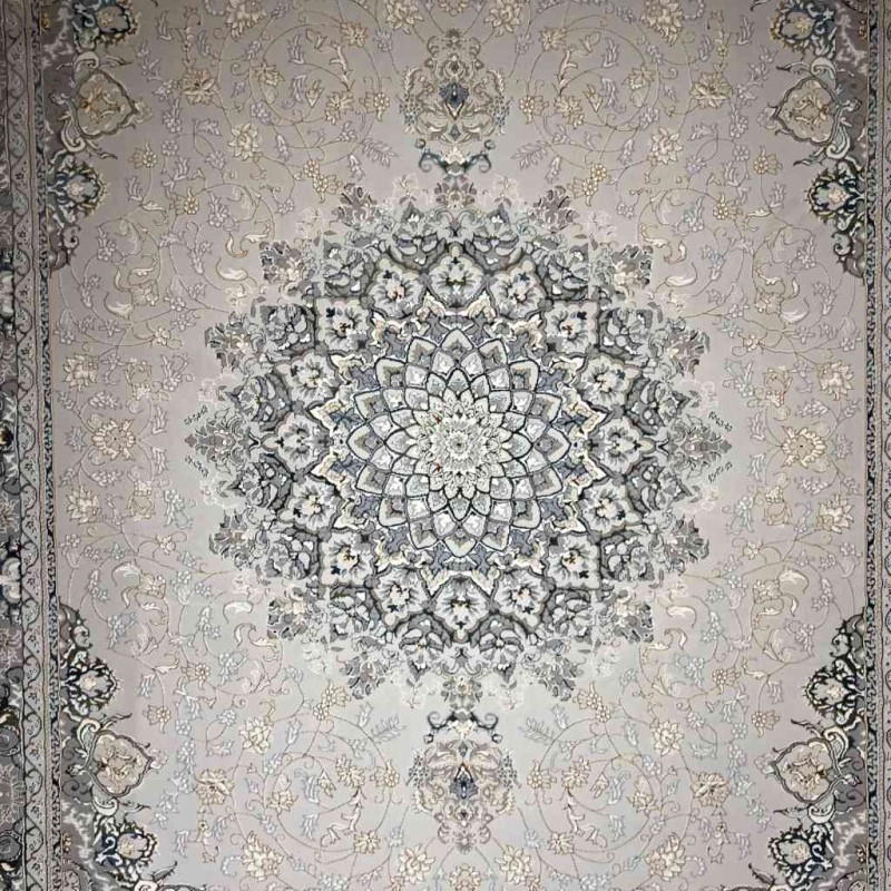 Turkish rug Iranian lux 9054H sky blue color size 100*200