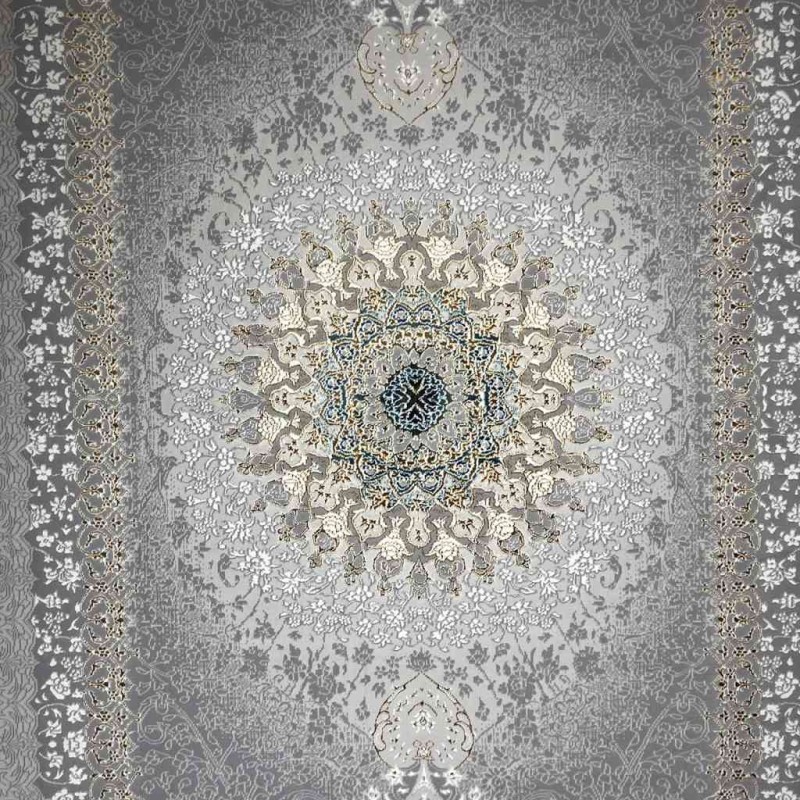 Turkish rug Iranian lux 6758h sky golden color size 50*80