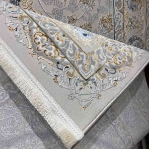 Turkish rug Iranian lux 7604H sky golden color size 300*400