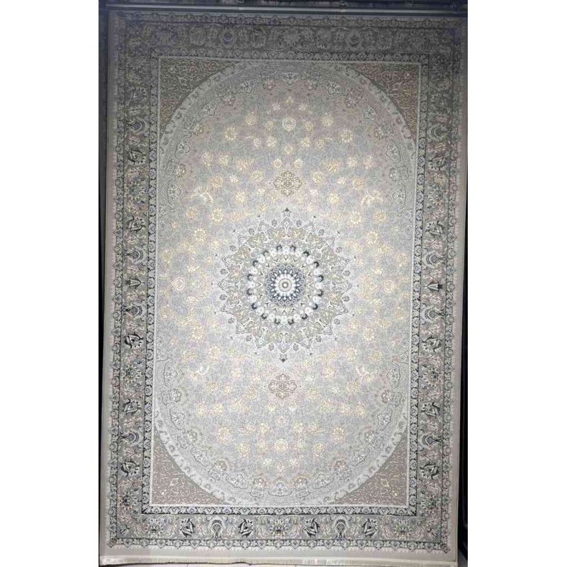 Turkish rug Iranian lux 7988H sky golden color size 300*500