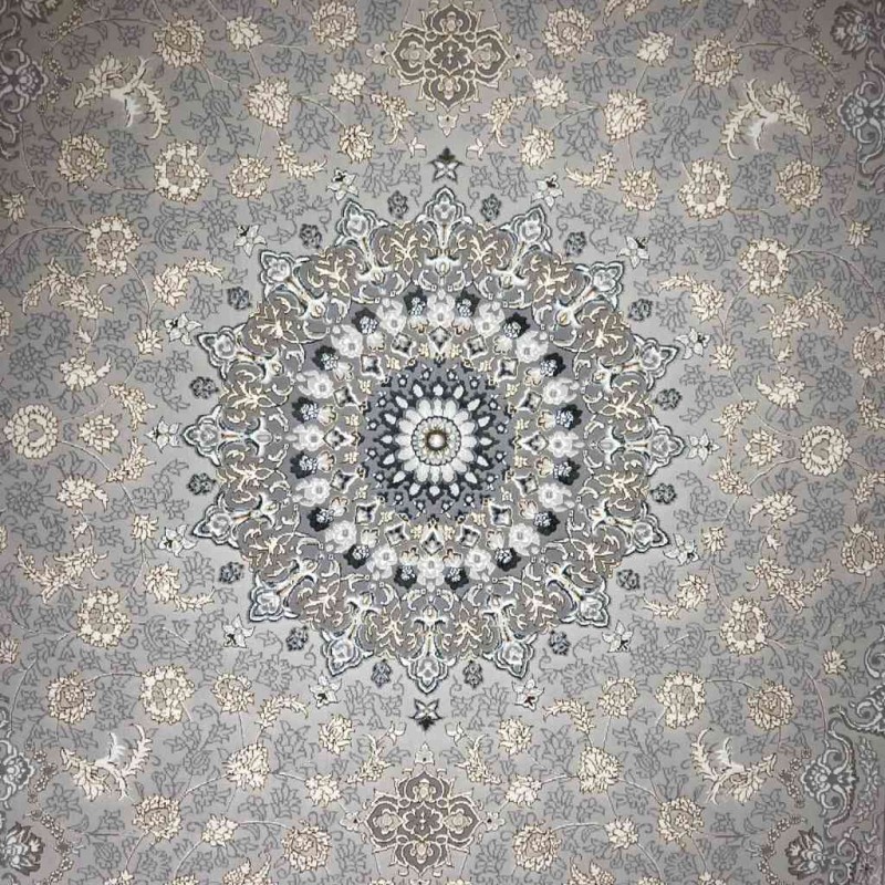 Turkish rug Iranian lux 7988H sky golden color size 300*500