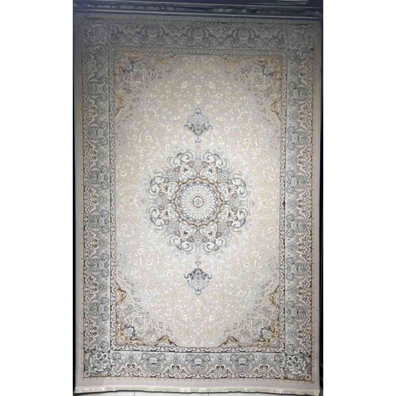 Turkish rug Iranian lux 9024H sky golden color size 50*80