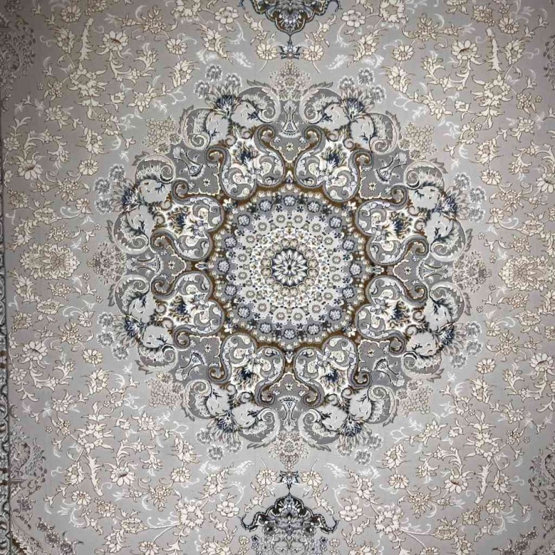 Turkish rug Iranian lux 9024H sky golden color size 50*80