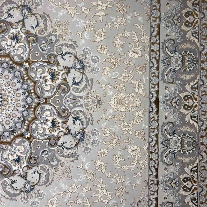Turkish rug Iranian lux 9024H sky golden color size 50*80