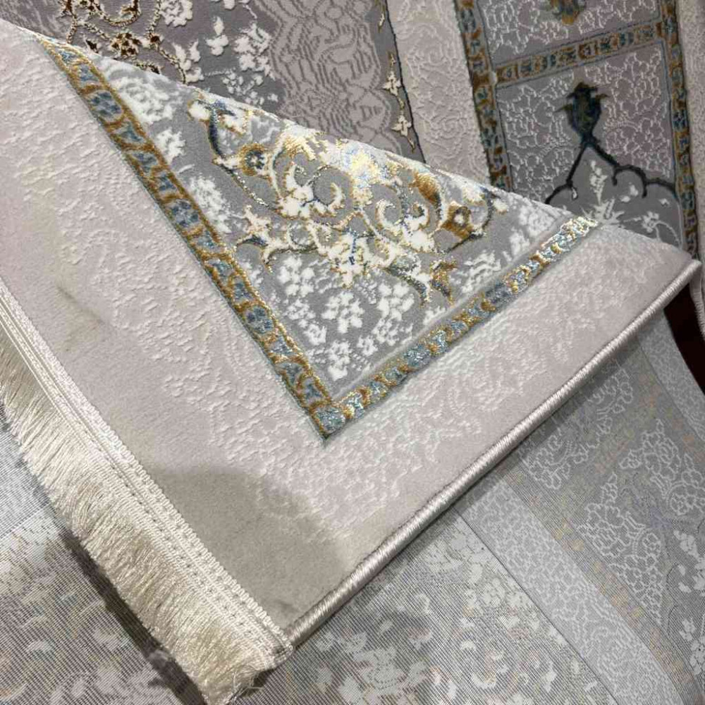 سجاد تركي ايراني لوكس 6758H لون سماوي مقاس 300*500