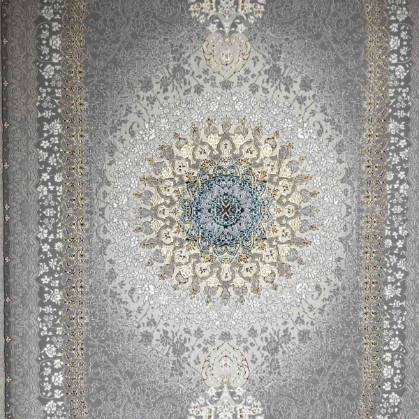 Turkish rug Iranian lux 6758H sky blue color size 50*80