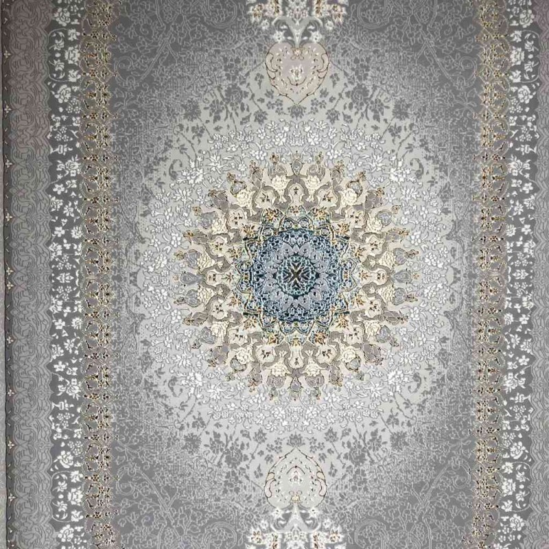 Turkish rug Iranian lux 6758H sky blue color size 300*500
