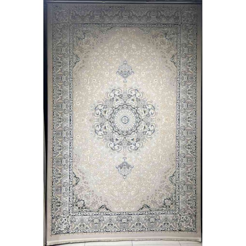 Turkish rug Iranian lux 8024H sky golden color size 300*400