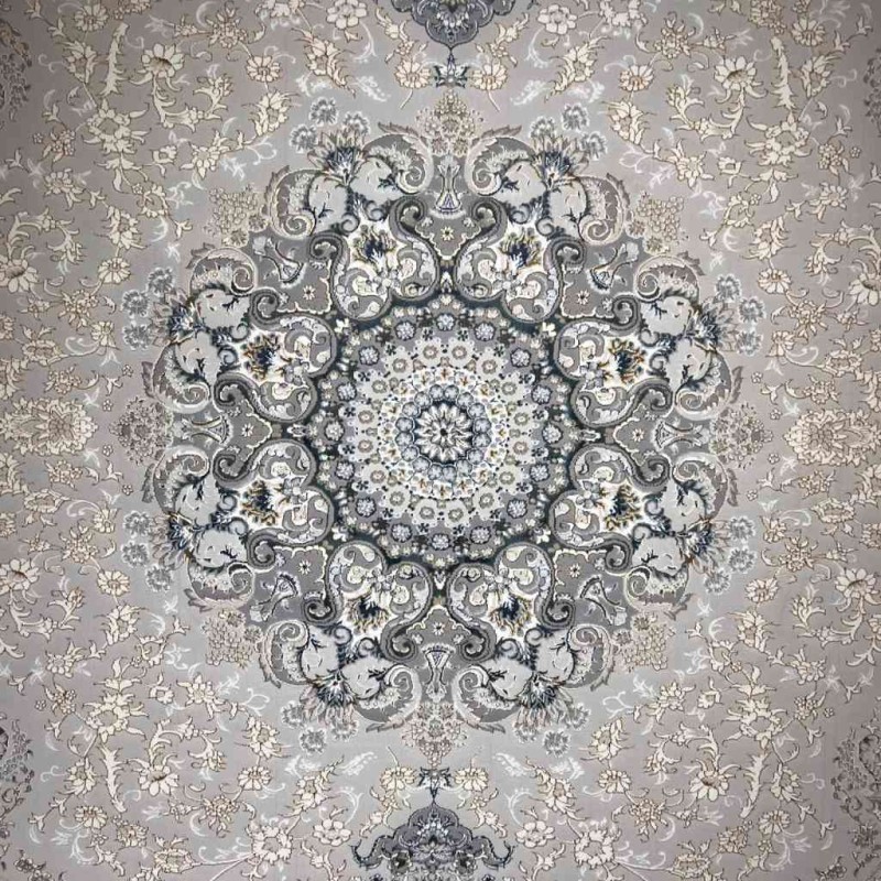 Turkish rug Iranian lux 8024H sky golden color size 300*400