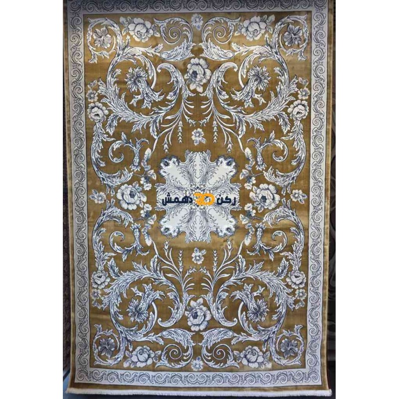 Luxury Turkish rug French pattern 34202A sky golden color size 80*150