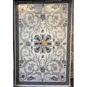 Luxury Turkish rug French pattern 34202A sky cream color size 80*150