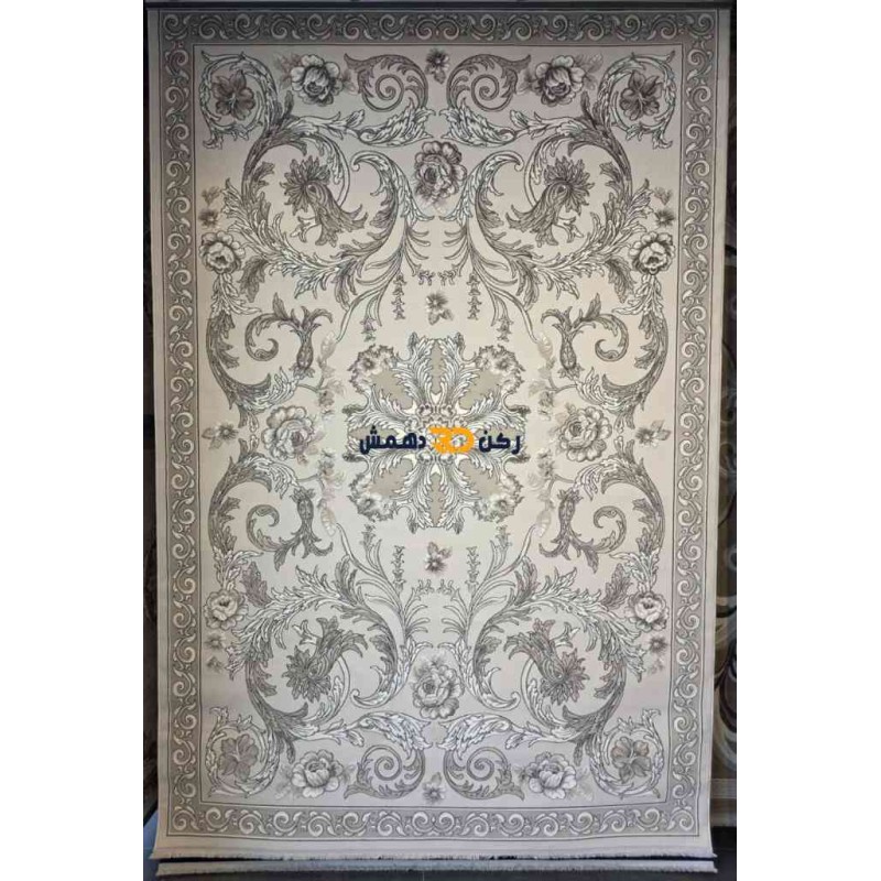 Luxury Turkish rug French pattern 34202A sky beige color size 300*400