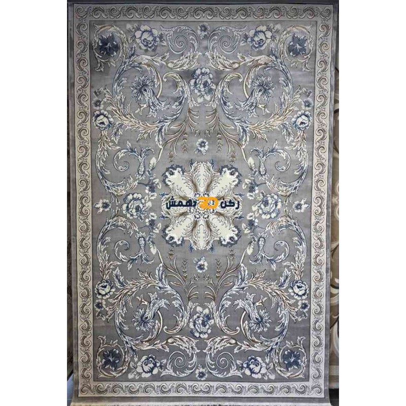 Luxury Turkish rug French pattern 34202A sky gray color size 150*220