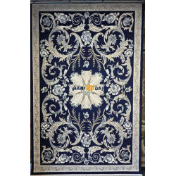 سجاد تركي الفاخر نقش فرنسي 34202A لون كحلي مقاس 80*150