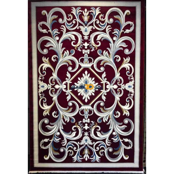 Luxury Turkish rug French pattern 40642A sky red color size 150*220