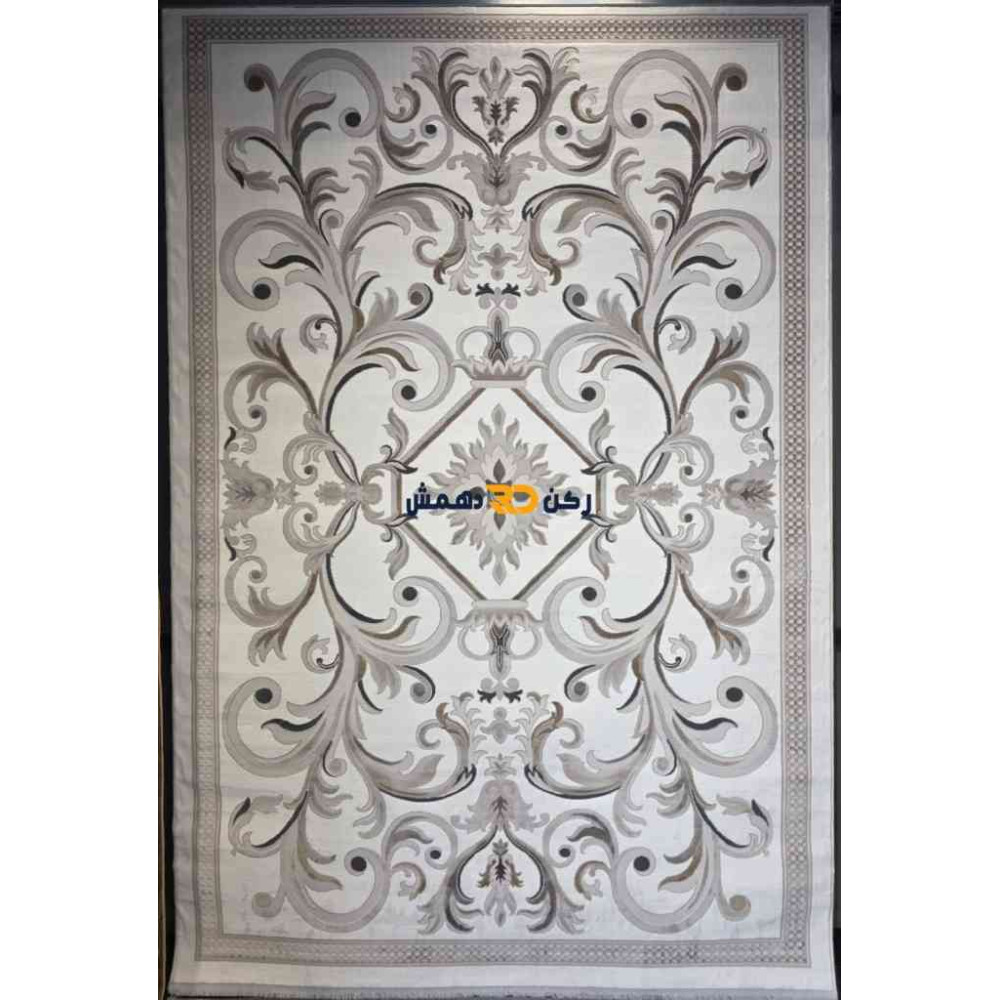 سجاد تركي الفاخر نقش فرنسي 40642A لون كريم مقاس 150*220