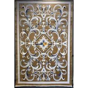 Luxury Turkish rug French pattern 40642A sky golden color size 300*400