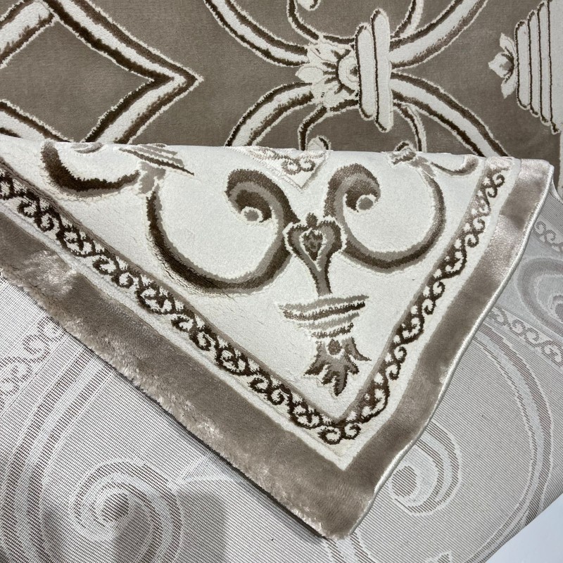 سجاد تركي عنتاب 8487A بيج غامق مقاس 50*80