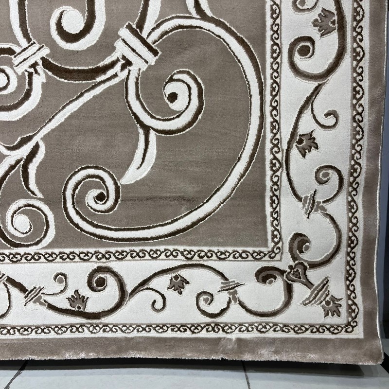 سجاد تركي عنتاب 8487A بيج غامق مقاس 50*80