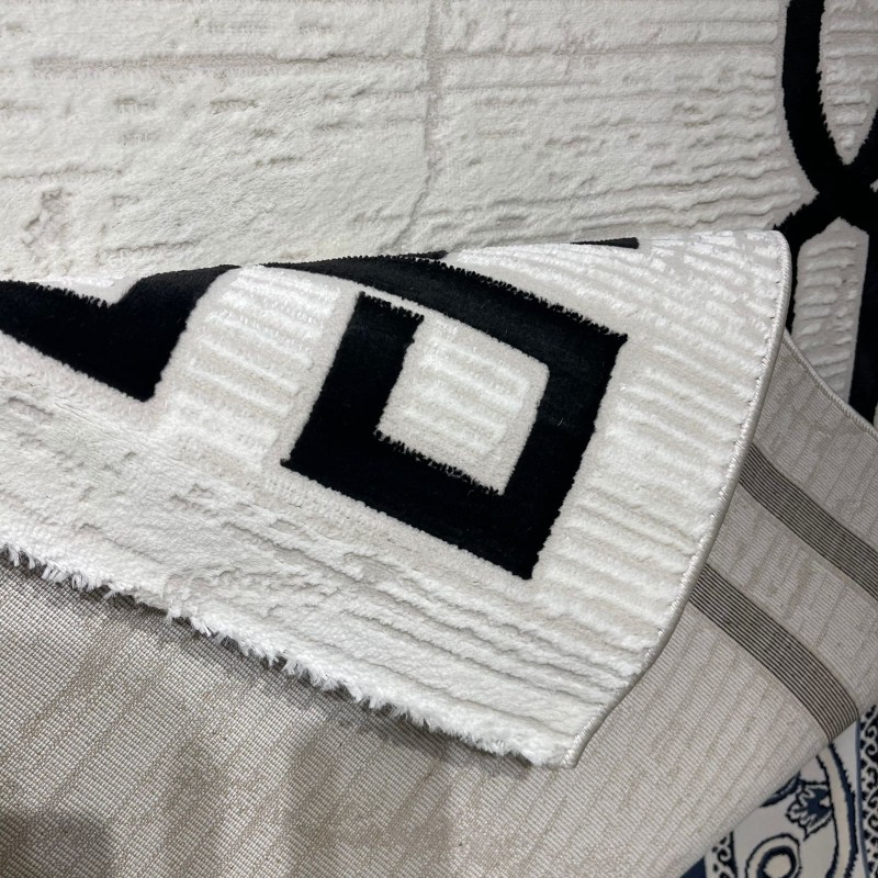 سجاد تركي اطار برواز 9224A اسود مقاس 150*220