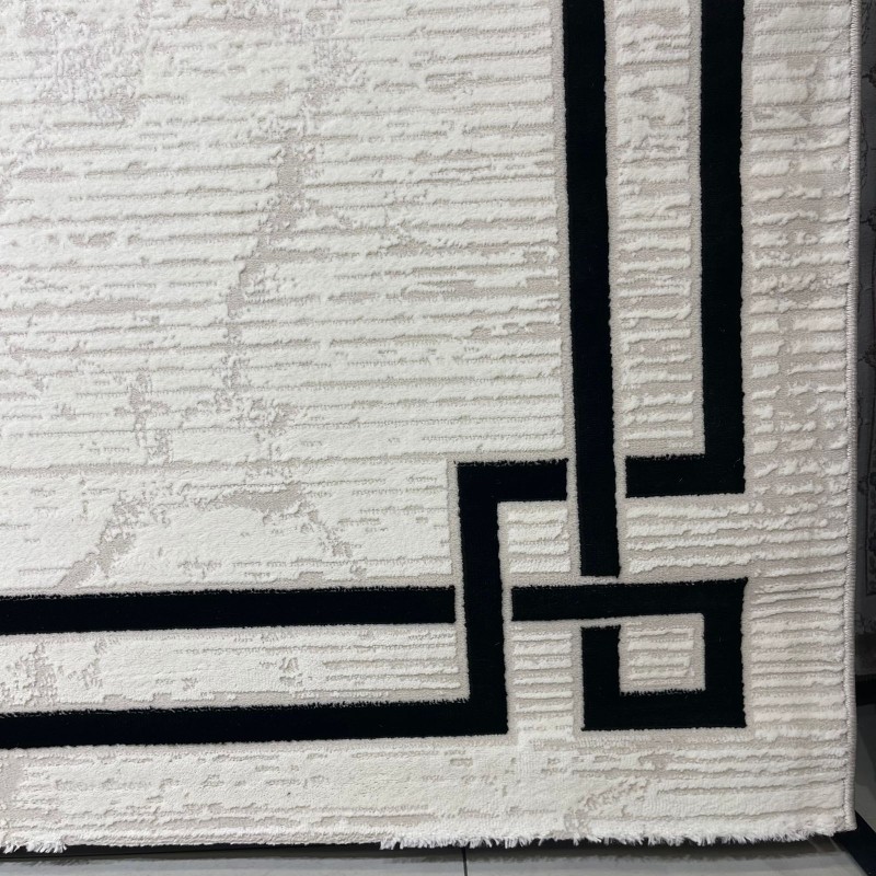 سجاد تركي اطار برواز 9224A اسود مقاس 150*220