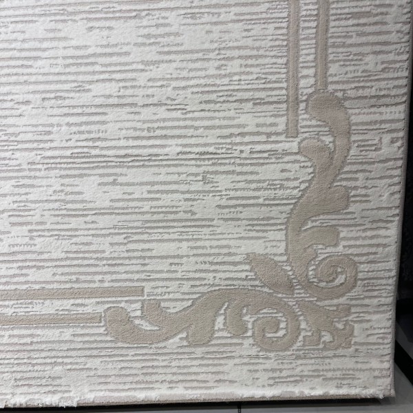 سجاد تركي اطار برواز 9185A بيج مقاس 200*300