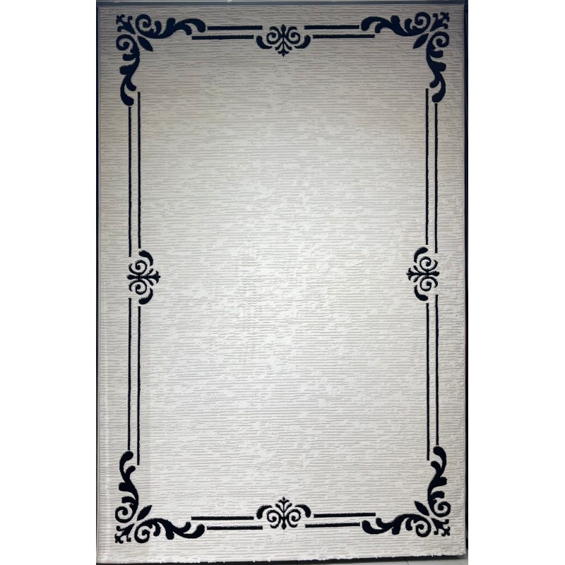 سجاد تركي اطار برواز 9185A اسود مقاس 150*220