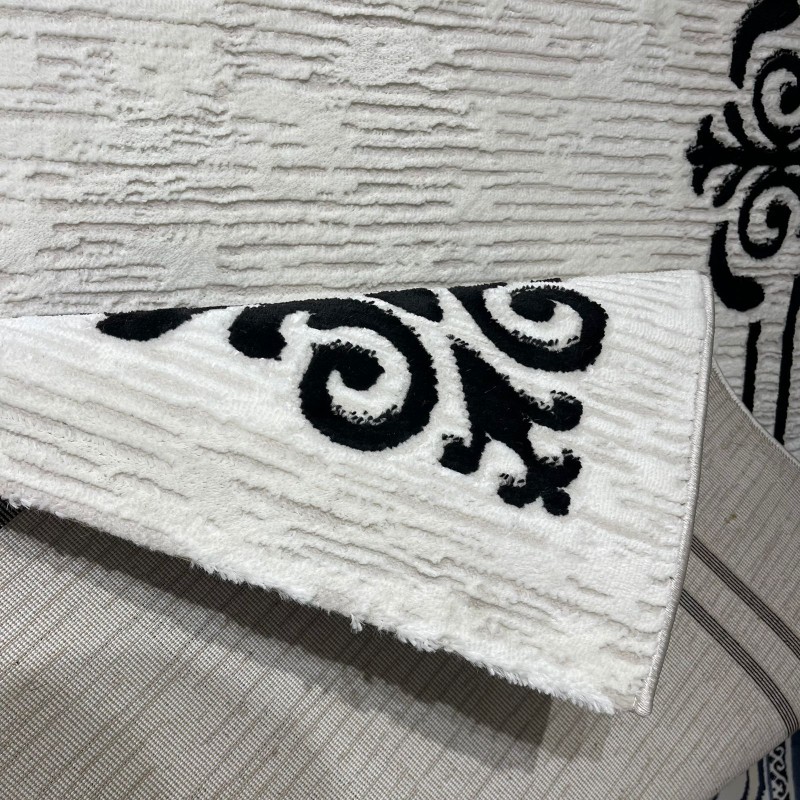 سجاد تركي اطار برواز 9185A اسود مقاس 150*220