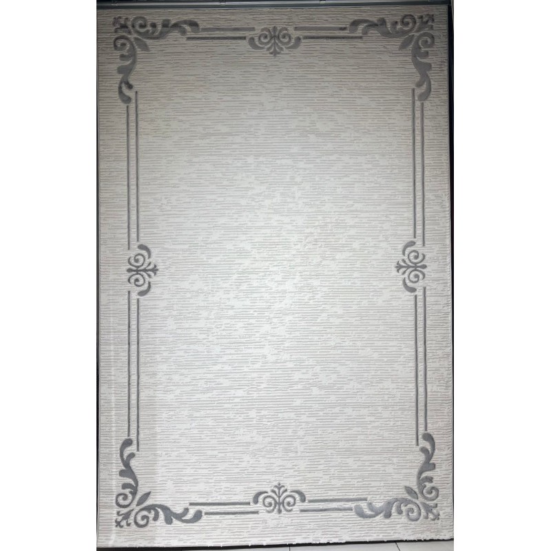 سجاد تركي اطار برواز 9185A رصاصي مقاس 150*220