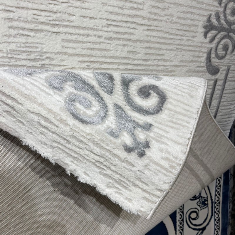 سجاد تركي اطار برواز 9185A رصاصي مقاس 150*220