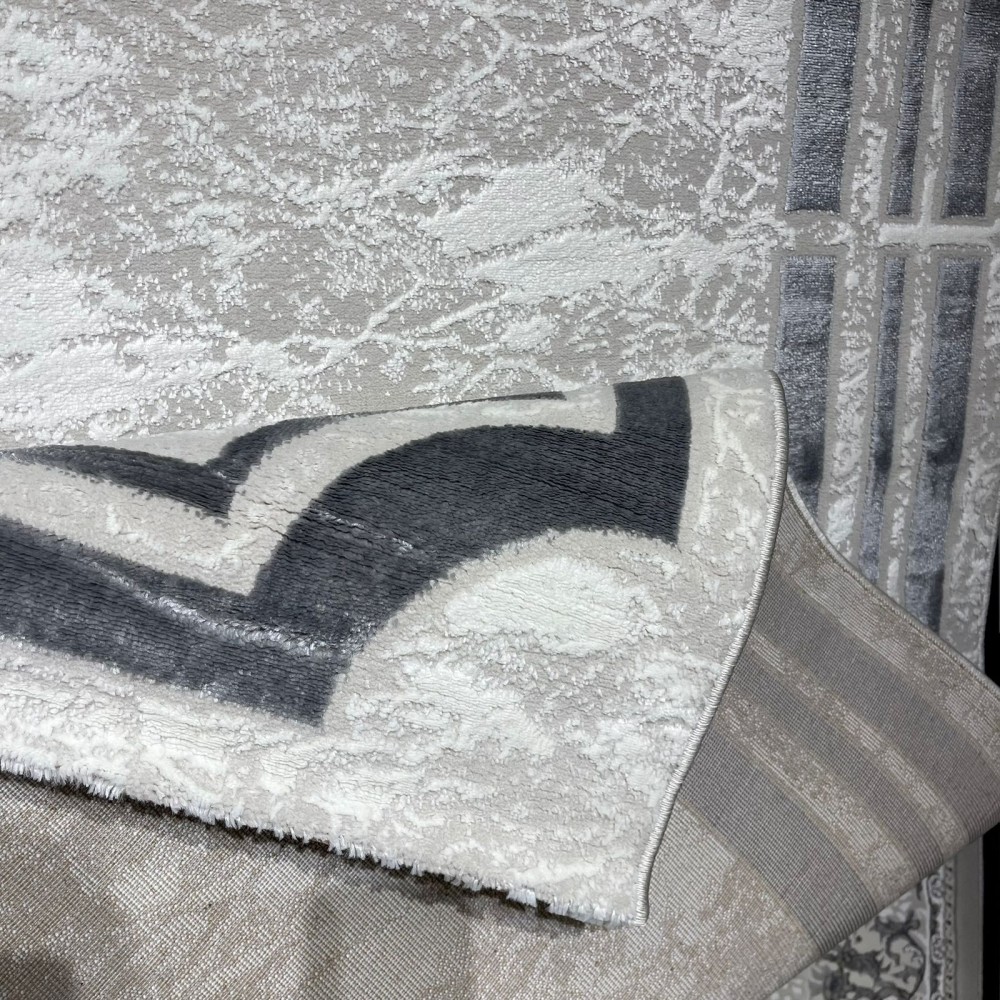 سجاد تركي اطار برواز 9225A رصاصي مقاس 150*220 سجاد تركي اطار برواز 9225A رصاصي مقاس 150*220