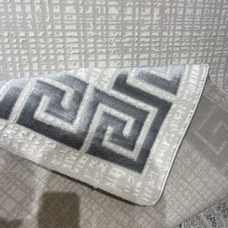 سجاد تركي اطار برواز 9228A رصاصي مقاس 150*220