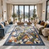 سجاد برلنت تركي نقش كوري 9938A سماوي كريم - مقاس 250*350 سم حفل السجادة