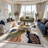 BRILLIANT Turkish Rug Korean 9988A SILVER CREAM - 300x400 cm Large Majlis Carpet