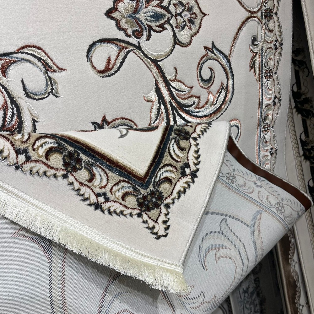 سجاد تركي ايلاف 9104A كريم بولي مقاس 50*80