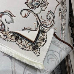 سجاد تركي ايلاف 9104A كريم بولي مقاس 50*80