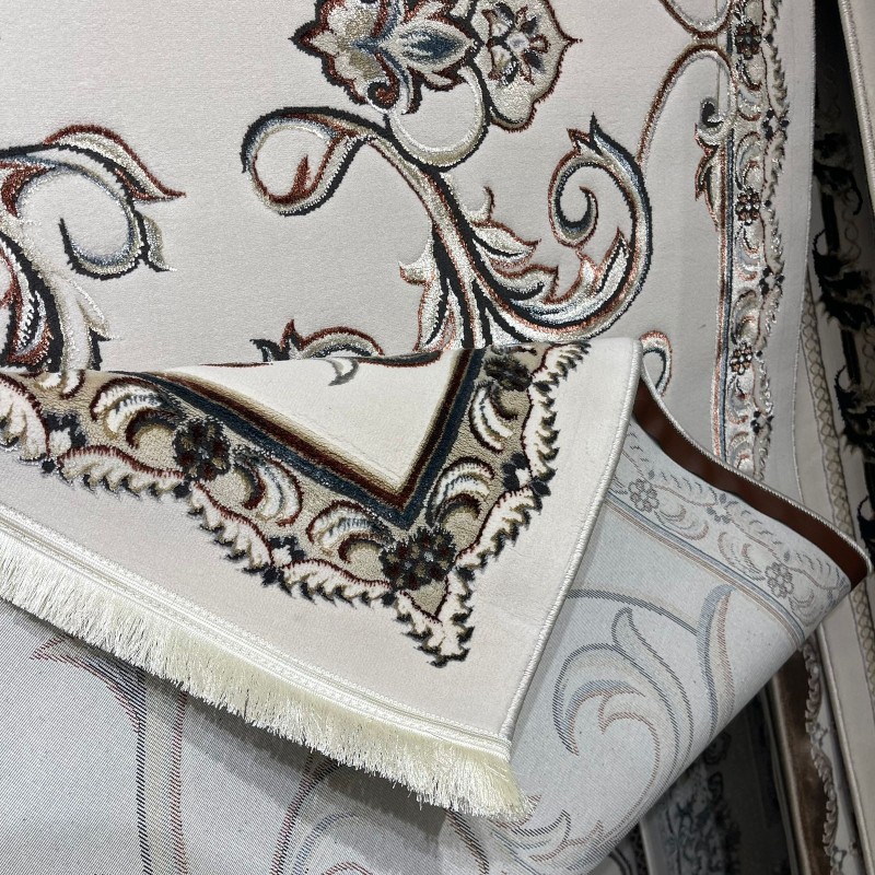 سجاد تركي ايلاف 9104A كريم بولي مقاس 50*80