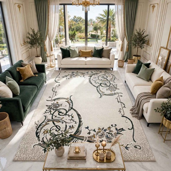 Hilton Turkish Rug 9803A green Size 100*300