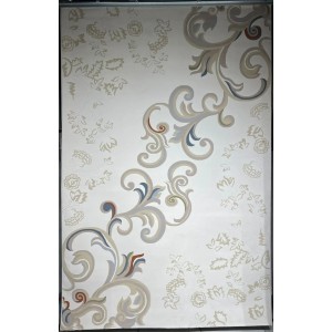 Turkish rugs designer Kaplan 9817A Dark beige size 100*300