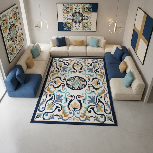 سجاد خجندي تركي A176A كحلي مقاس 400*600