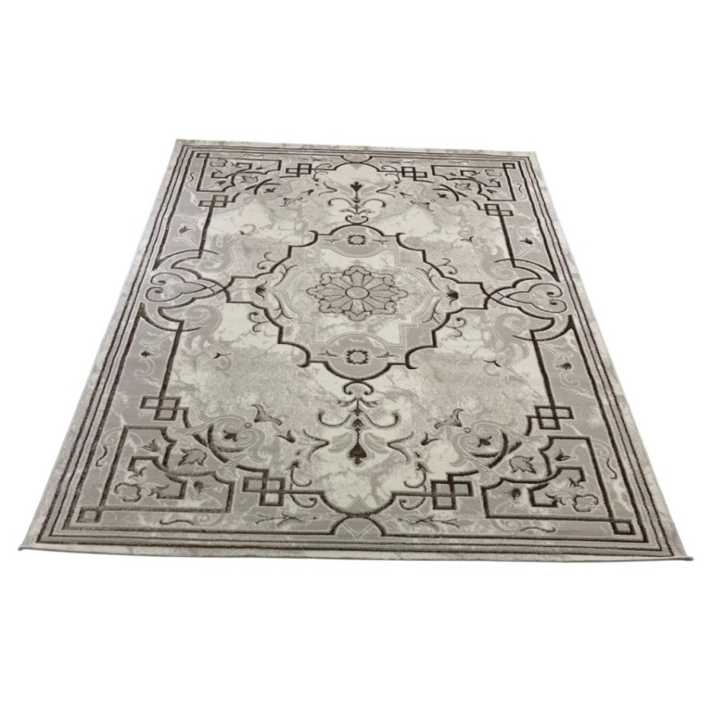Turkish Lavender Rug 9851A Sky BROWN Size 80*150