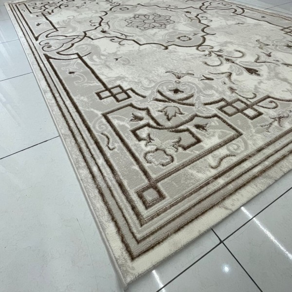 Turkish Lavender Rug 9851A Sky BROWN Size 50*80