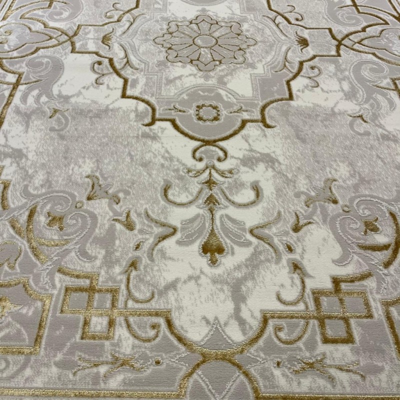 سجاد تركي خزامى 9851A ذهبي مقاس 100*300