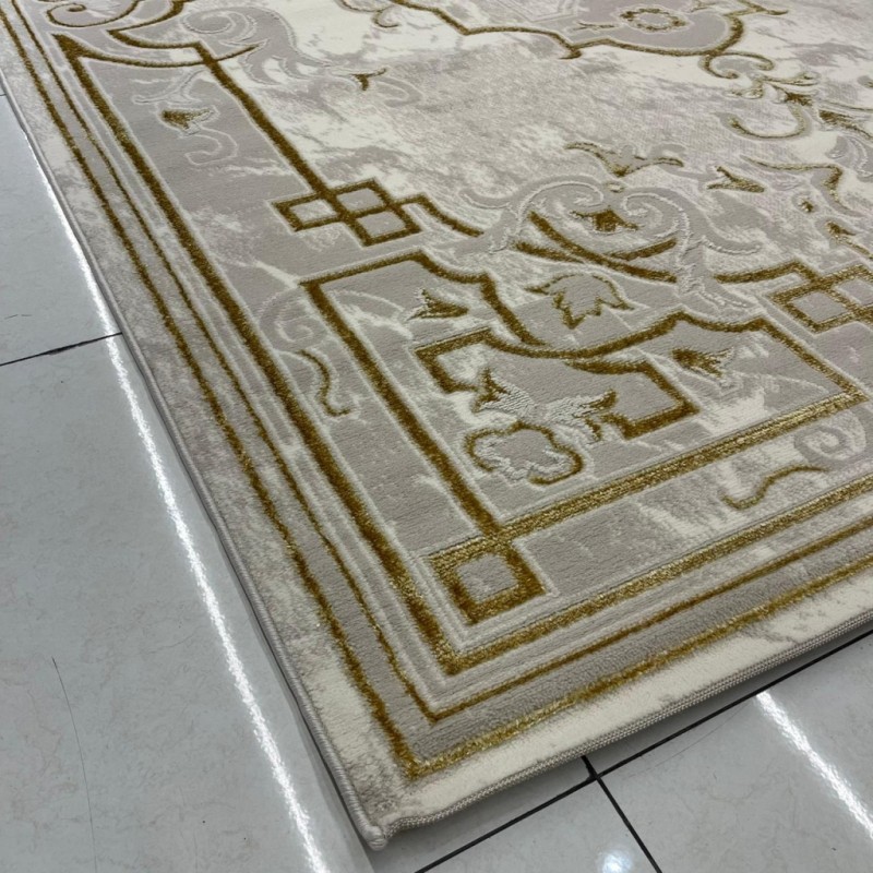 سجاد تركي خزامى 9851A ذهبي مقاس 100*300
