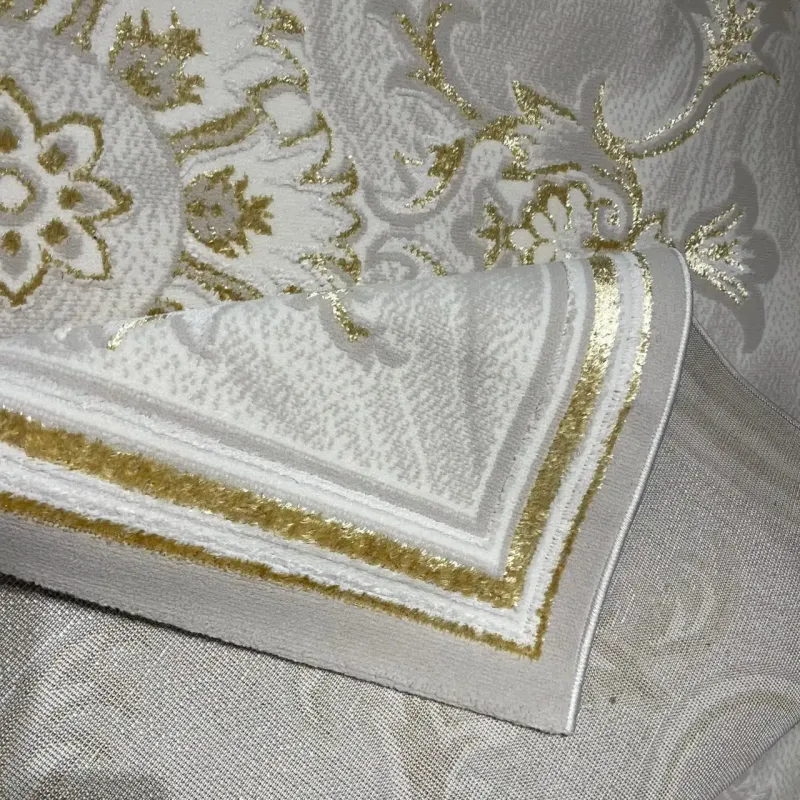 Turkish Lavender Rug 9854A Sky golden Size 50*80