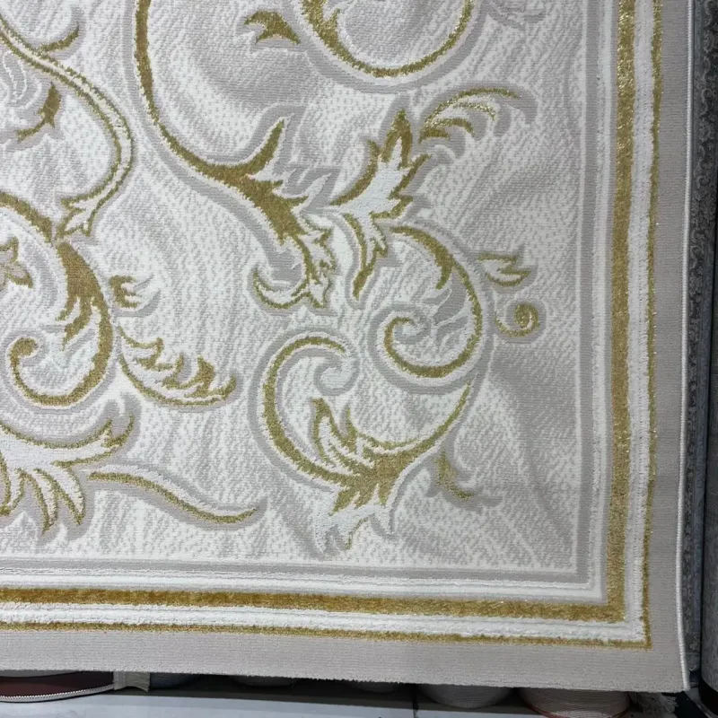 Turkish Lavender Rug 9854A Sky golden Size 50*80