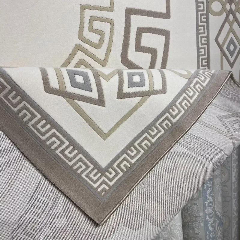 سجاد تركي مودرن العشراء 9660A بيج غامق مقاس 250*350